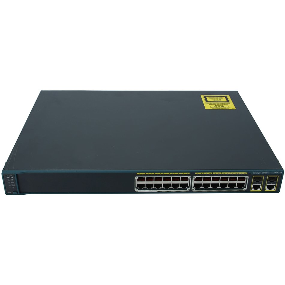 Catalyst 2960 24 10/100 PoE + 2 T/SFP LAN Base Image # WS-C2960-24PC-L