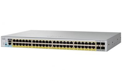 Catalyst 2960L 48 port GigE PoE+, 4x10G SFP+, Lan Lite # WS-C2960L-48PQ-LL