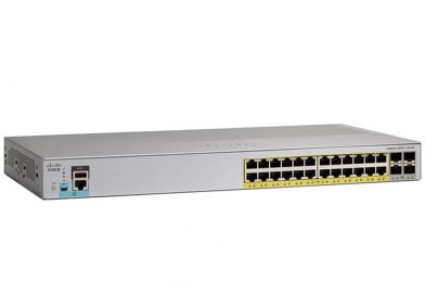 Catalyst 2960L 24 port GigE PoE+, 4x10G SFP+, Lan Lite # WS-C2960L-24PQ-LL