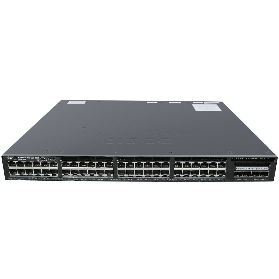 Cisco Catalyst 3650 48 Port Full PoE 4x10G Uplink IP Services # WS-C3650-48FQ-E