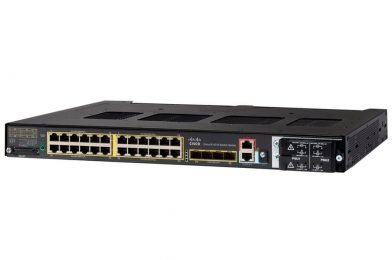 IE4010 with 24GE Copper PoE+ ports and 4GE SFP uplink ports # IE-4010-4S24P