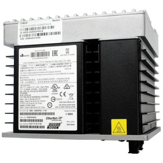 IE4000 switch with 8 FE copper and 4 GE combo uplink ports # IE-4000-8T4G-E