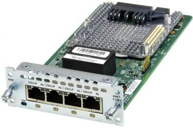 4 port Multiflex Trunk Voice/Clear-channel Data T1/E1 Module # NIM-4MFT-T1/E1