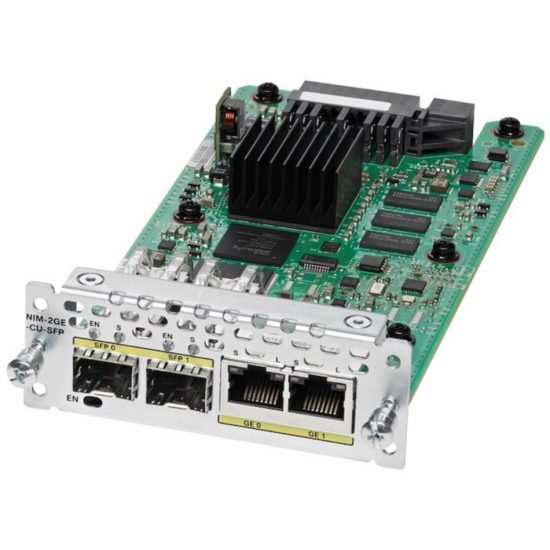 2-port GE WAN NIM, dual-mode RJ45 & SFP # NIM-2GE-CU-SFP